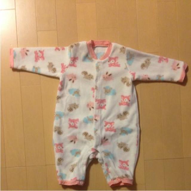 usedベビー服 フリース生地ロンパース♪ 60〜70 < キッズ/ベビー usedベビー服 フリース生地ロンパース♪ 60〜70 < キッズ/ベビーの