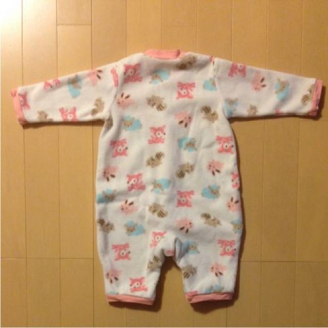 usedベビー服 フリース生地ロンパース♪ 60〜70 < キッズ/ベビー usedベビー服 フリース生地ロンパース♪ 60〜70 < キッズ/ベビーの