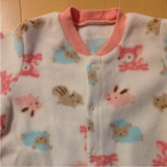 usedベビー服 フリース生地ロンパース♪ 60〜70 < キッズ/ベビー usedベビー服 フリース生地ロンパース♪ 60〜70 < キッズ/ベビーの