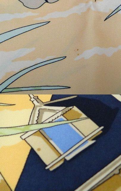 エルメス カレ90 VARANGUES バタフライ 鳥 ヨット柄 大判シルクスカーフ ピンク系 < ブランド  エルメス カレ90 VARANGUES バタフライ 鳥 ヨット柄 大判シルクスカーフ ピンク系 < ブランドの