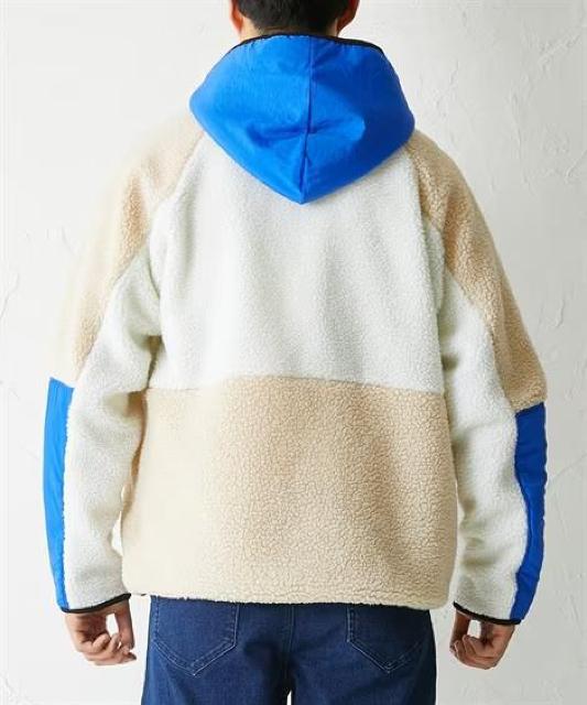 3Lサイズ!高貴紳士的!ブランド品!NyIaus!あった!フード付きボア切替裏メッシュフルジップパーカー!新品タグ付き!かっこいい < 男性ファッション  3Lサイズ!高貴紳士的!ブランド品!NyIaus!あった!フード付きボア切替裏メッシュフルジップパーカー!新品タグ付き!かっこいい < 男性ファッションの