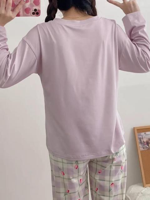 超お買い得1890円★カジュアルチューリップ&プレイドプリントパジャマセット USA Sサイズ(日本Lサイズ相当) < 女性ファッション  超お買い得1890円★カジュアルチューリップ&プレイドプリントパジャマセット USA Sサイズ(日本Lサイズ相当) < 女性ファッションの