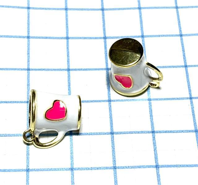 1101 立体のカップ ピンクハート 1個 金属パーツ アクセサリーチャーム ハンドメイド材料 エナメル樹脂 < ペット/手芸/園芸 1101 立体のカップ ピンクハート 1個 金属パーツ アクセサリーチャーム ハンドメイド材料 エナメル樹脂 < ペット/手芸/園芸の