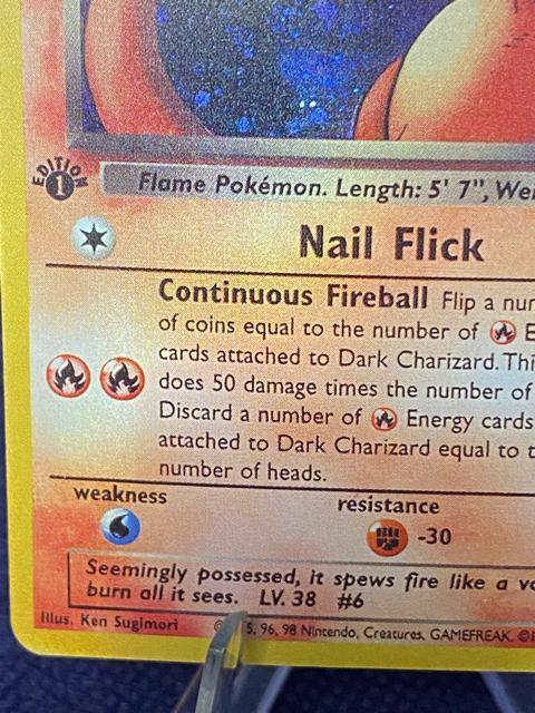 【希少】ポケモンカード わるいリザードン 初版 1st Edition キラ ポケカ ロケット団 < トレーディングカード 【希少】ポケモンカード わるいリザードン 初版 1st Edition キラ ポケカ ロケット団 < トレーディングカードの