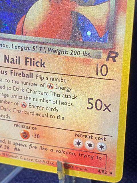 【希少】ポケモンカード わるいリザードン 初版 1st Edition キラ ポケカ ロケット団 < トレーディングカード 【希少】ポケモンカード わるいリザードン 初版 1st Edition キラ ポケカ ロケット団 < トレーディングカードの