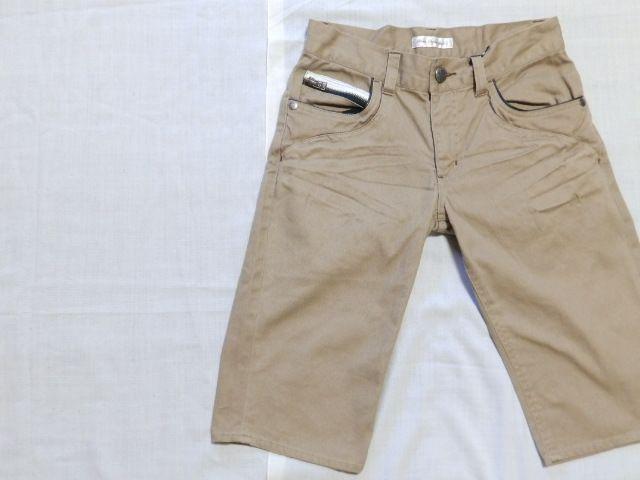 《New》スカルボタン★フェイクレザー・フラップポケット*ハーフパンツ<ベージュ.w76> < 男性ファッション  《New》スカルボタン★フェイクレザー・フラップポケット*ハーフパンツ<ベージュ.w76> < 男性ファッションの