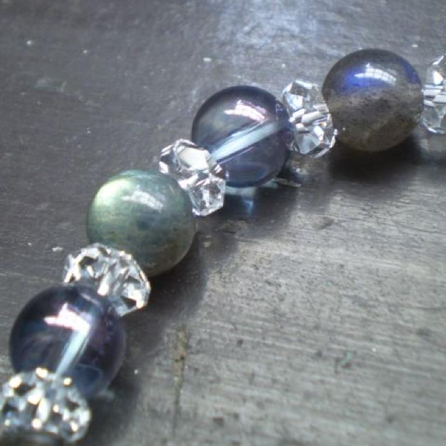 ラブラドライトxコスモオーラxカット水晶ブレスレット < 女性アクセサリー/時計 ラブラドライトxコスモオーラxカット水晶ブレスレット < 女性アクセサリー/時計の