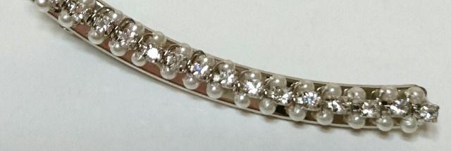 ラインストーン&パール ミニ ヘアクリップ★ < 女性アクセサリー/時計  ラインストーン&パール ミニ ヘアクリップ★ < 女性アクセサリー/時計の