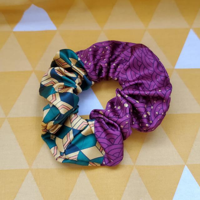 新品*鬼滅の刃*シュシュ*冨岡義勇*亀甲模様&波文様*半々羽織柄 < アニメ/コミック/キャラクター 新品*鬼滅の刃*シュシュ*冨岡義勇*亀甲模様&波文様*半々羽織柄 < アニメ/コミック/キャラクターの