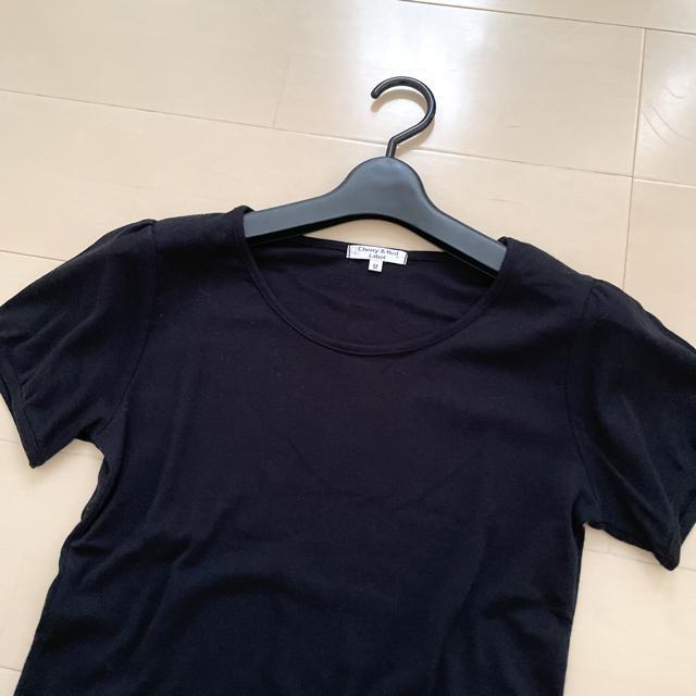 半袖Tシャツ カットソー トップス 無地ブラック < 女性ファッション  半袖Tシャツ カットソー トップス 無地ブラック < 女性ファッションの