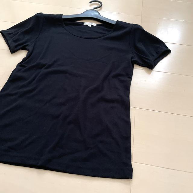 半袖Tシャツ カットソー トップス 無地ブラック < 女性ファッション  半袖Tシャツ カットソー トップス 無地ブラック < 女性ファッションの