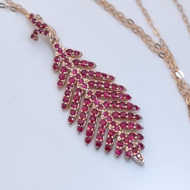 k18 美しいルビーのネックレス♪個性的♪ < 女性アクセサリー/時計  k18 美しいルビーのネックレス♪個性的♪  < 女性アクセサリー/時計の