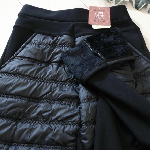 新品 9985 ML ダウンパンツ風 裏シャギー パンツ 黒 秋 冬 レディース 中綿切替 あったか 裏起毛 ストレッチ < 女性ファッション 新品 9985 ML ダウンパンツ風 裏シャギー パンツ 黒 秋 冬 レディース 中綿切替 あったか 裏起毛 ストレッチ < 女性ファッションの