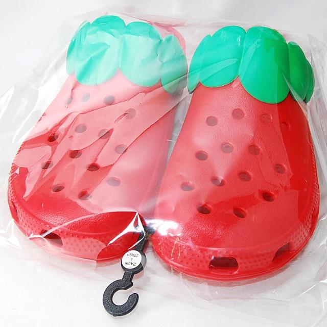 いちごサンダル 赤 Lサイズ 24〜25cm レディース フルーツサンダル あかいちご レッド クロッグサンダル ストロベリー < 女性ファッション いちごサンダル 赤 Lサイズ 24〜25cm レディース フルーツサンダル あかいちご レッド クロッグサンダル ストロベリー < 女性ファッションの