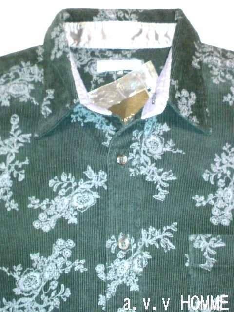 □a.v.v HOMME メンズ花柄 コーデュロイシャツ/46/メンズ☆新品 < ブランド □a.v.v HOMME メンズ花柄 コーデュロイシャツ/46/メンズ☆新品 < ブランドの