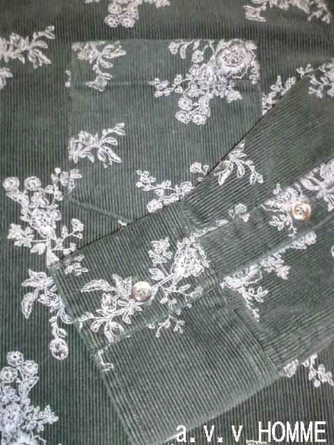 □a.v.v HOMME メンズ花柄 コーデュロイシャツ/46/メンズ☆新品 < ブランド □a.v.v HOMME メンズ花柄 コーデュロイシャツ/46/メンズ☆新品 < ブランドの