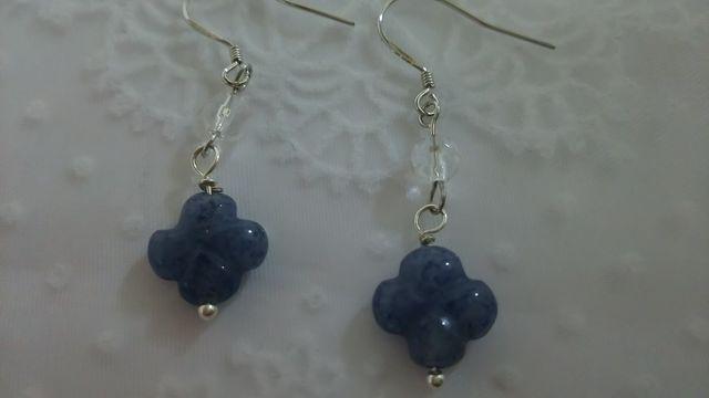 ☆handmade天然石ピアス☆silver925☆ソーダライト&カット水晶☆ < 女性アクセサリー/時計  ☆handmade天然石ピアス☆silver925☆ソーダライト&カット水晶☆  < 女性アクセサリー/時計の