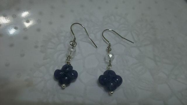 ☆handmade天然石ピアス☆silver925☆ソーダライト&カット水晶☆ < 女性アクセサリー/時計  ☆handmade天然石ピアス☆silver925☆ソーダライト&カット水晶☆ < 女性アクセサリー/時計の