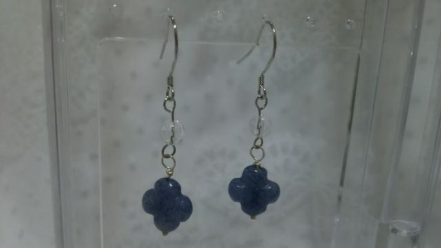 ☆handmade天然石ピアス☆silver925☆ソーダライト&カット水晶☆ < 女性アクセサリー/時計  ☆handmade天然石ピアス☆silver925☆ソーダライト&カット水晶☆ < 女性アクセサリー/時計の