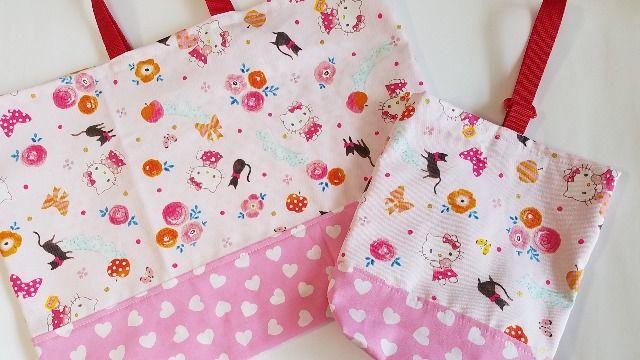 【限定】★ BS77 キティ レッスンバッグ3点set(*^O^*)ハンドメイド < キッズ/ベビー  【限定】★ BS77 キティ レッスンバッグ3点set(*^O^*)ハンドメイド < キッズ/ベビーの