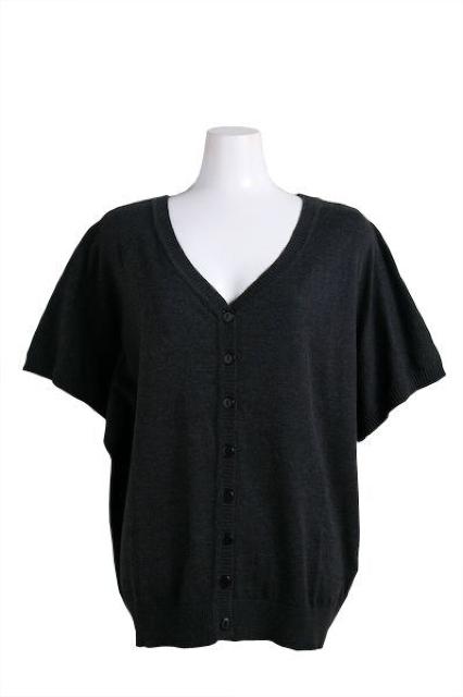 gem closet軽やか春ニット素材ドルマンゆるシルエット横広カーデ チャコール Fサイズ  綿100% < 女性ファッション  gem closet軽やか春ニット素材ドルマンゆるシルエット横広カーデ チャコール Fサイズ  綿100% < 女性ファッションの