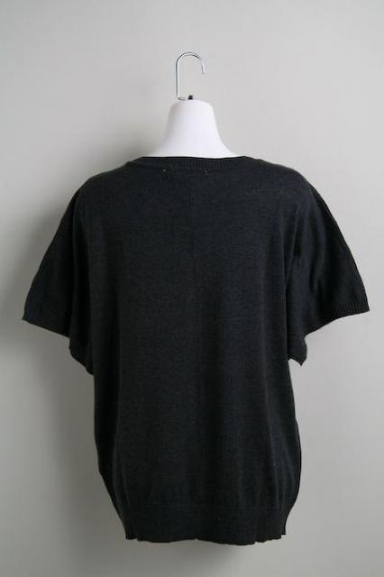 gem closet軽やか春ニット素材ドルマンゆるシルエット横広カーデ チャコール Fサイズ  綿100% < 女性ファッション  gem closet軽やか春ニット素材ドルマンゆるシルエット横広カーデ チャコール Fサイズ  綿100% < 女性ファッションの