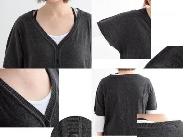 gem closet軽やか春ニット素材ドルマンゆるシルエット横広カーデ チャコール Fサイズ  綿100% < 女性ファッション  gem closet軽やか春ニット素材ドルマンゆるシルエット横広カーデ チャコール Fサイズ  綿100% < 女性ファッションの