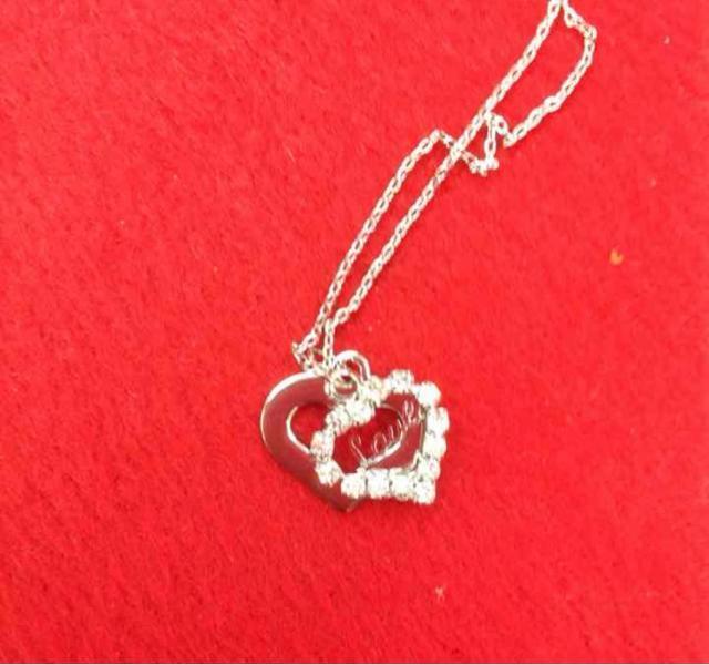 ダブルオープンハートLOVEネックレス < 女性アクセサリー/時計  ダブルオープンハートLOVEネックレス  < 女性アクセサリー/時計の