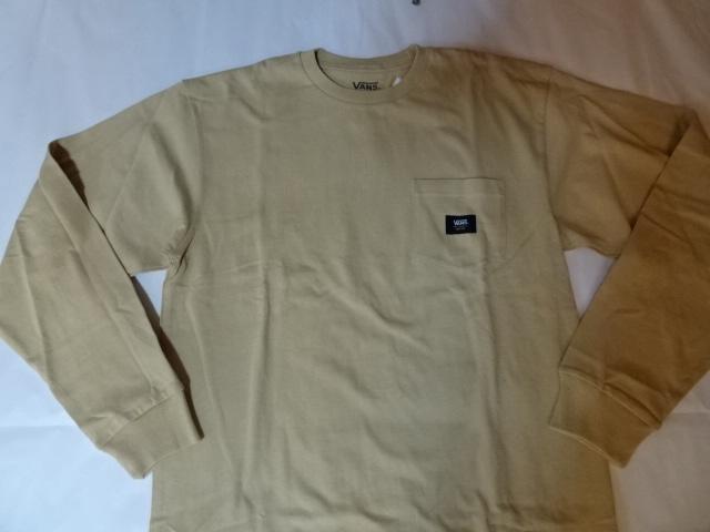 バンズ【VANS】 ロゴマーク 胸ポケット付 厚手生地 ロングTシャツUS M < 男性ファッション  バンズ【VANS】 ロゴマーク 胸ポケット付 厚手生地 ロングTシャツUS M < 男性ファッションの