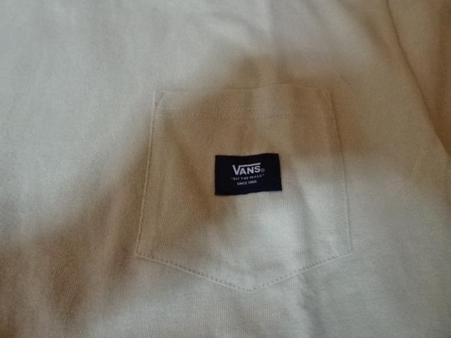 バンズ【VANS】 ロゴマーク 胸ポケット付 厚手生地 ロングTシャツUS M < 男性ファッション  バンズ【VANS】 ロゴマーク 胸ポケット付 厚手生地 ロングTシャツUS M < 男性ファッションの