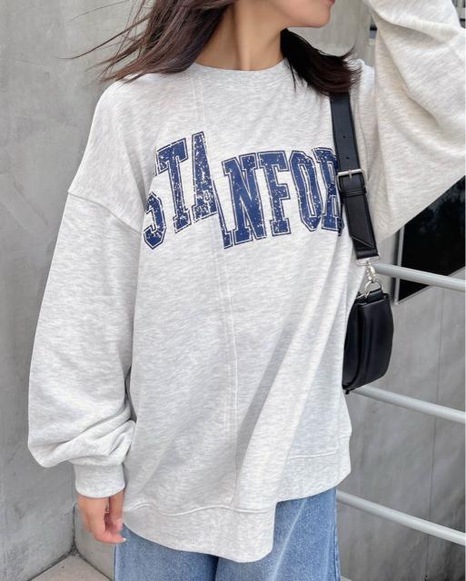 新品 イング★ リメイクロゴスウェットゆったりチュニック < 女性ファッション 新品 イング★ リメイクロゴスウェットゆったりチュニック < 女性ファッションの