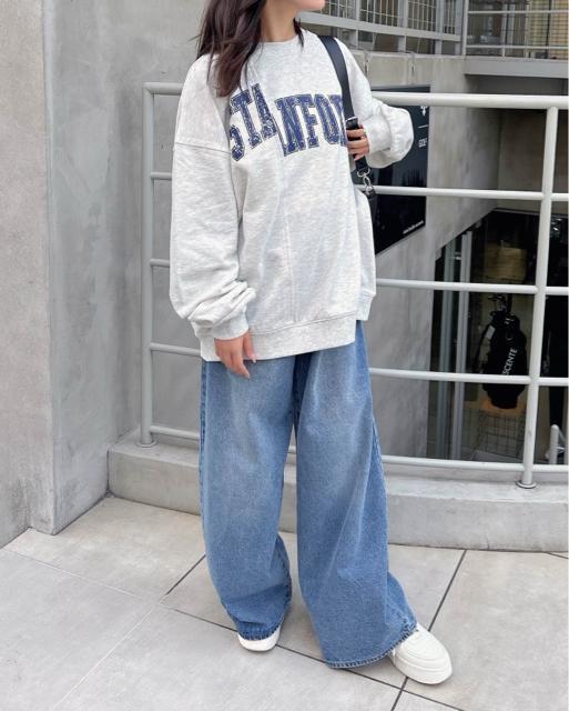 新品 イング★ リメイクロゴスウェットゆったりチュニック < 女性ファッション 新品 イング★ リメイクロゴスウェットゆったりチュニック < 女性ファッションの