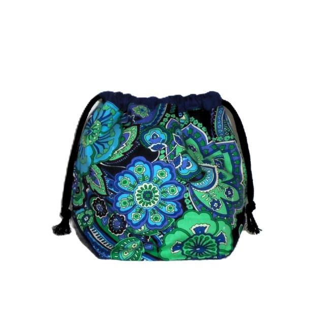 【底マチ幅が広い巾着】◆ヴェラブラッドリー◆【Blue Rhapsody】紺 < 女性ファッション 【底マチ幅が広い巾着】◆ヴェラブラッドリー◆【Blue Rhapsody】紺 < 女性ファッションの