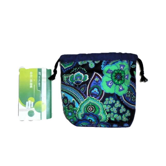 【底マチ幅が広い巾着】◆ヴェラブラッドリー◆【Blue Rhapsody】紺 < 女性ファッション 【底マチ幅が広い巾着】◆ヴェラブラッドリー◆【Blue Rhapsody】紺 < 女性ファッションの