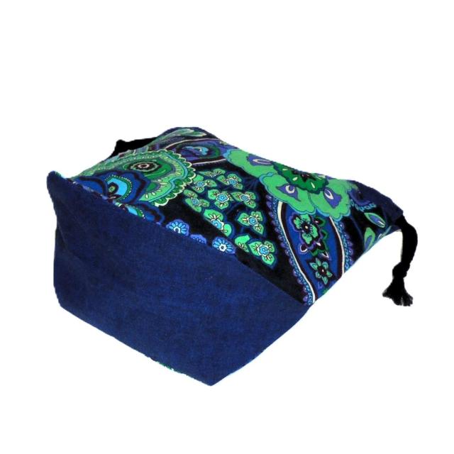 【底マチ幅が広い巾着】◆ヴェラブラッドリー◆【Blue Rhapsody】紺 < 女性ファッション 【底マチ幅が広い巾着】◆ヴェラブラッドリー◆【Blue Rhapsody】紺 < 女性ファッションの