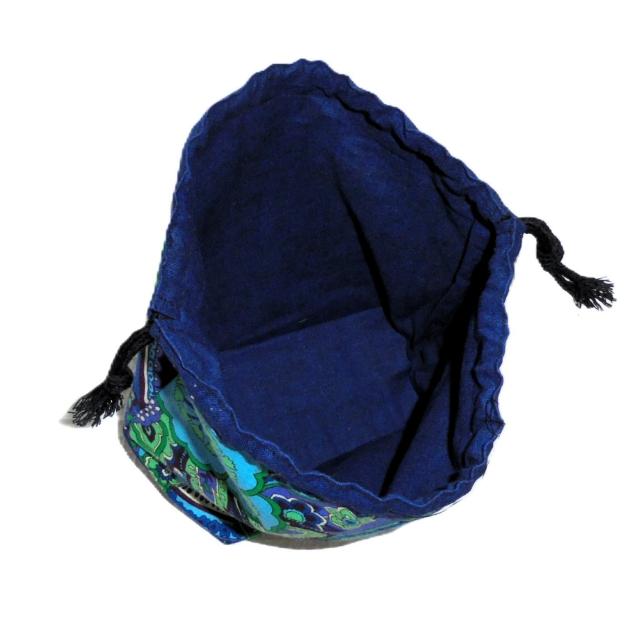 【底マチ幅が広い巾着】◆ヴェラブラッドリー◆【Blue Rhapsody】紺 < 女性ファッション 【底マチ幅が広い巾着】◆ヴェラブラッドリー◆【Blue Rhapsody】紺 < 女性ファッションの