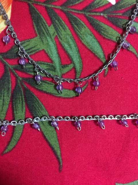 美品☆パープルビーズのネックレス&ブレスレット☆セット☆ < 女性アクセサリー/時計  美品☆パープルビーズのネックレス&ブレスレット☆セット☆ < 女性アクセサリー/時計の