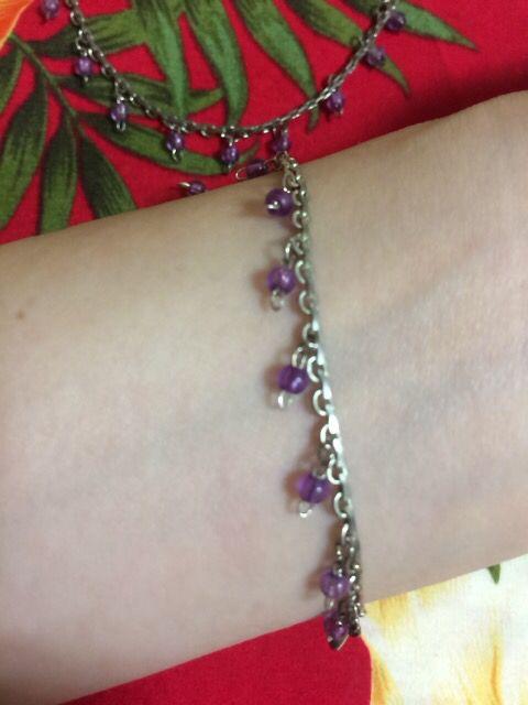 美品☆パープルビーズのネックレス&ブレスレット☆セット☆ < 女性アクセサリー/時計  美品☆パープルビーズのネックレス&ブレスレット☆セット☆ < 女性アクセサリー/時計の