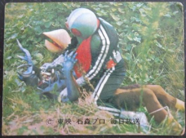 昭和レトロ!旧仮面ライダーカード348番「イノカブトンとのたたかい」 < トレーディングカード  昭和レトロ!旧仮面ライダーカード348番「イノカブトンとのたたかい」  < トレーディングカードの