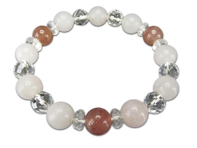 愛と美女性天然石ストロベリークォーツ水晶ローズクォーツ約10mmブレスレット < 女性アクセサリー/時計  愛と美女性天然石ストロベリークォーツ水晶ローズクォーツ約10mmブレスレット  < 女性アクセサリー/時計の