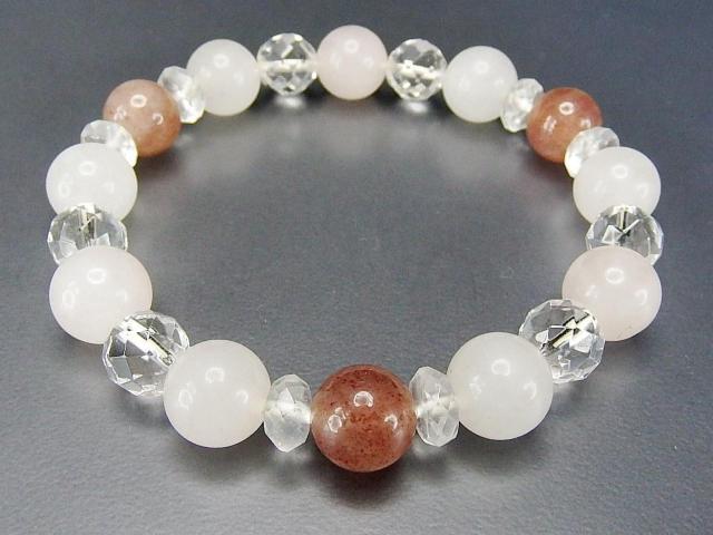 愛と美女性天然石ストロベリークォーツ水晶ローズクォーツ約10mmブレスレット < 女性アクセサリー/時計  愛と美女性天然石ストロベリークォーツ水晶ローズクォーツ約10mmブレスレット < 女性アクセサリー/時計の