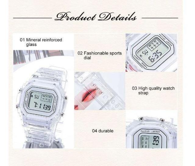 送料無料 未使用品 デジタル腕時計 ウオッチ 白 ホワイト レディース 中学 高校 スポーツ電子時計 50 < 女性アクセサリー/時計  送料無料 未使用品 デジタル腕時計 ウオッチ 白 ホワイト レディース 中学 高校 スポーツ電子時計 50 < 女性アクセサリー/時計の