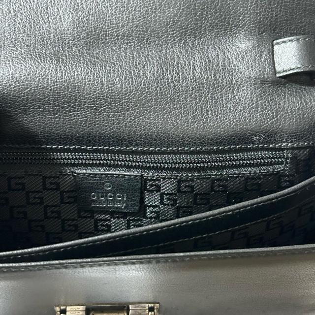 GUCCI �O�b�` 018�E1013�E002122 ���U�[ �Z�J���h�o�b�O �N���b�`�o�b�O �u���b�N �� �u�����h�� 