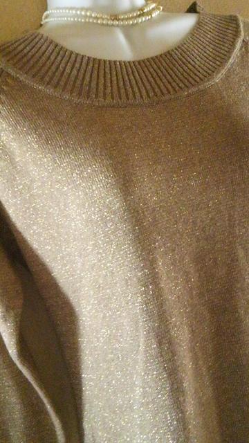 【美品即決】微光沢◆春夏ブロンズ薄手洗練ニットチュニック < 女性ファッション  【美品即決】微光沢◆春夏ブロンズ薄手洗練ニットチュニック < 女性ファッションの