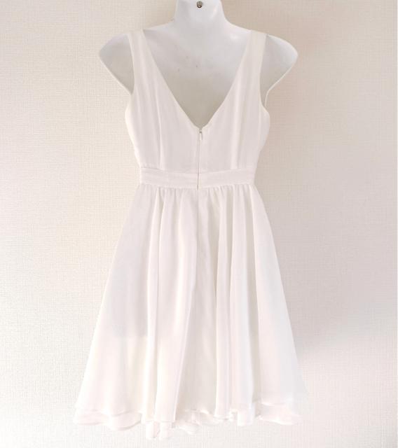 白フレアミニスカートドレスワンピーススライSLYシフォン < ブランド  白フレアミニスカートドレスワンピーススライSLYシフォン < ブランドの