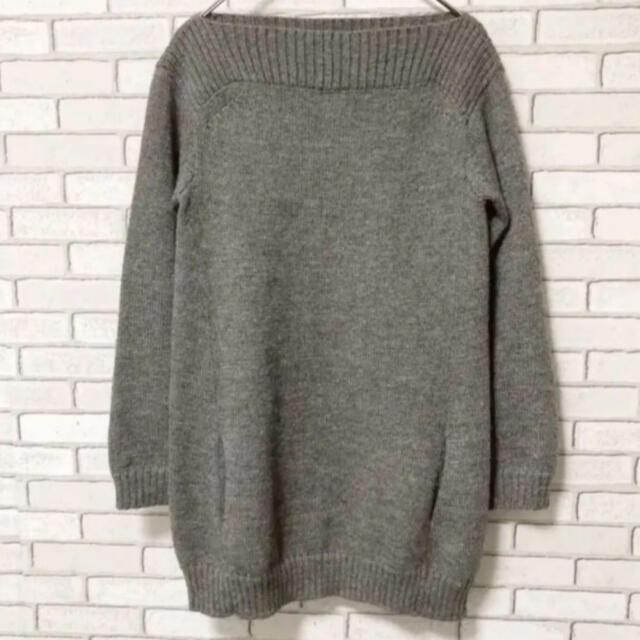 Drawer ニット セーター アルパカ50% ボートネック グレー Mドロワー < ブランド Drawer ニット セーター アルパカ50% ボートネック グレー Mドロワー < ブランドの