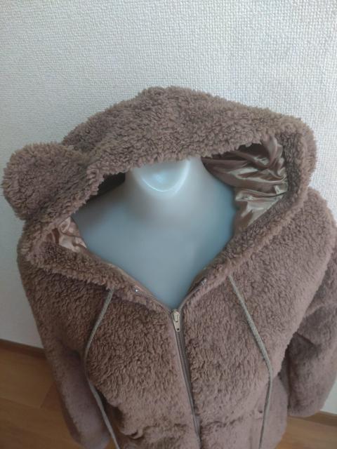 大きいサイズLL クマ耳付きもこもこパーカー。 < 女性ファッション  大きいサイズLL クマ耳付きもこもこパーカー。 < 女性ファッションの