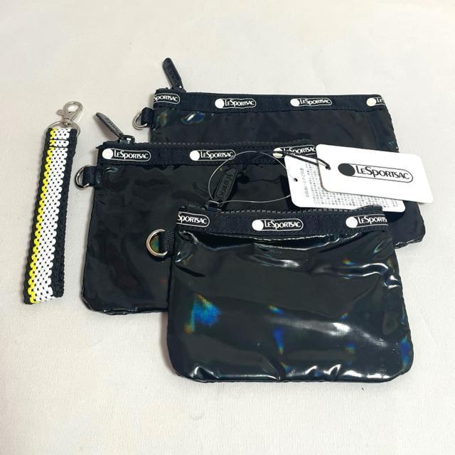 ★新品★LeSportsac レスポートサック ブラック 黒色 ポーチ コスメポーチ 3455 セット 送料無料 < 女性ファッション  ★新品★LeSportsac レスポートサック ブラック 黒色 ポーチ コスメポーチ 3455 セット 送料無料 < 女性ファッションの