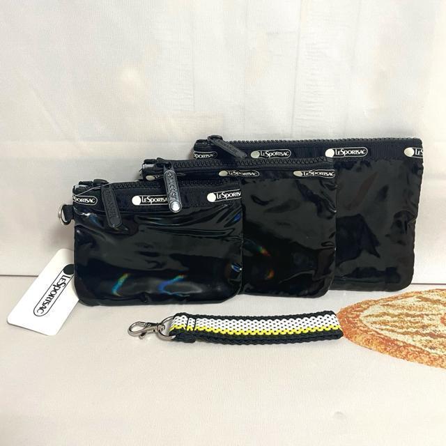 ★新品★LeSportsac レスポートサック ブラック 黒色 ポーチ コスメポーチ 3455 セット 送料無料 < 女性ファッション  ★新品★LeSportsac レスポートサック ブラック 黒色 ポーチ コスメポーチ 3455 セット 送料無料 < 女性ファッションの