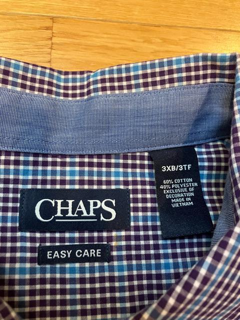 CHAPS ラルフローレン チェック長袖シャツ超大きいsize3XBused美品 < ブランド  CHAPS ラルフローレン チェック長袖シャツ超大きいsize3XBused美品 < ブランドの